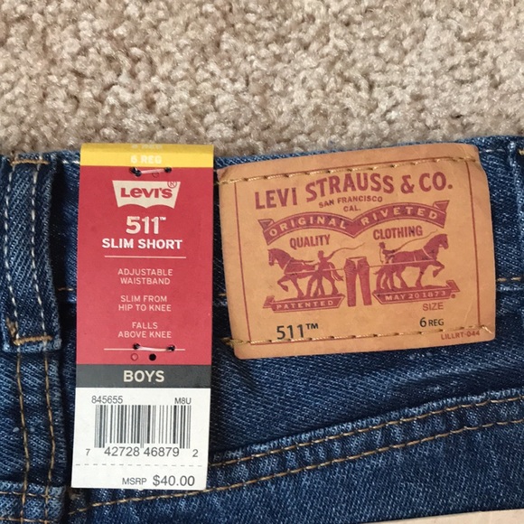 NWT Levi’s Boy 511 Slim Shorts - Picture 4 of 11